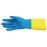 MAPA Alto 405 Liquid-Proof Heavy-Duty Janitorial Gloves Blue & Yellow Extra Large