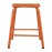 Bolero Cantina Low Stools with Wooden Seat Pad Orange (4 Pack)