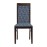 Brooklyn Walnut Dining Chairs with Blue Padded Seat & Back (2 Pack)