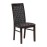 Brooklyn Walnut Dining Chairs with Black Padded Seat & Back (2 Pack)