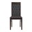 Brooklyn Walnut Dining Chairs with Black Padded Seat & Back (2 Pack)