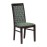 Brooklyn Walnut Dining Chairs with Green Padded Seat & Back (2 Pack)