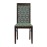Brooklyn Walnut Dining Chairs with Green Padded Seat & Back (2 Pack)