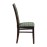 Brooklyn Walnut Dining Chairs with Green Padded Seat & Back (2 Pack)
