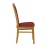Brooklyn Soft Oak Dining Chairs with Red Padded Seat & Back (2 Pack)
