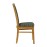 Brooklyn Soft Oak Dining Chairs with Green Padded Seat & Back (2 Pack)
