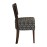 Asti Padded Dark Walnut Dining Chair with Black Diamond Deep Padded Seat and Back (2 Pack)