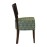 Asti Padded Dark Walnut Dining Chair with Green Diamond Deep Padded Seat and Back (2 Pack)