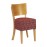 Asti Padded Soft Oak Dining Chair with Red Diamond Deep Padded Seat and Back (2 Pack)