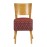 Asti Padded Soft Oak Dining Chair with Red Diamond Deep Padded Seat and Back (2 Pack)