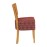 Asti Padded Soft Oak Dining Chair with Red Diamond Deep Padded Seat and Back (2 Pack)