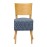 Asti Padded Soft Oak Dining Chair with Blue Diamond Deep Padded Seat and Back (2 Pack)