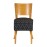 Asti Padded Soft Oak Dining Chair with Black Diamond Deep Padded Seat and Back (2 Pack)