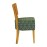 Asti Padded Soft Oak Dining Chair with Green Diamond Deep Padded Seat and Back (2 Pack)