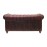Chesterfield Leather Two-Seater Sofa Antique Red