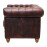 Chesterfield Leather Two-Seater Sofa Antique Red