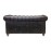 Chesterfield Leather Two-Seater Sofa Antique Brown