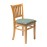 Manhattan Soft Oak Dining Chair with Green Diamond Padded Seat (2 Pack)