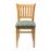 Manhattan Soft Oak Dining Chair with Green Diamond Padded Seat (2 Pack)