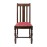 Mayfair Dark Wood Dining Chairs with Red Diamond Padded Seat (2 Pack)