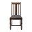 Mayfair Dark Wood Dining Chairs with Black Diamond Padded Seat (2 Pack)