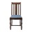 Mayfair Dark Wood Dining Chairs with Blue Diamond Padded Seat (2 Pack)