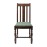 Mayfair Dark Wood Dining Chairs with Green Diamond Padded Seat (2 Pack)