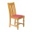 Mayfair Soft Oak Dining Chairs with Red Diamond Padded Seat (2 Pack)