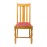 Mayfair Soft Oak Dining Chairs with Red Diamond Padded Seat (2 Pack)
