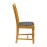 Mayfair Soft Oak Dining Chairs with Black Diamond Padded Seat (2 Pack)