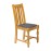 Mayfair Soft Oak Dining Chairs with Black Diamond Padded Seat (2 Pack)