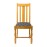 Mayfair Soft Oak Dining Chairs with Black Diamond Padded Seat (2 Pack)