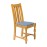 Mayfair Soft Oak Dining Chairs with Blue Diamond Padded Seat (2 Pack)