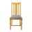 Mayfair Soft Oak Dining Chairs with Blue Diamond Padded Seat (2 Pack)