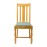 Mayfair Soft Oak Dining Chairs with Green Diamond Padded Seat (2 Pack)