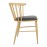 Bolero Harrowdene Padded Metal Side Chairs Wood Effect (2 Pack)