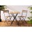 Bolero Perth Wood Effect Pavement Style Steel Table Square 600mm