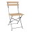 Bolero Perth Wood Effect Pavement Style Steel Folding Chairs (2 Pack)