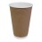 Fiesta Recyclable Coffee Cups Ripple Wall Kraft 455ml / 16oz (25 Pack)