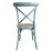 Bolero Blue Bentwood Chairs with Metal Cross Backrest (2 Pack)