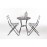 Bolero Black Steel Patterned Round Bistro Table Black 600mm