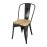 Bolero Bistro Side Chairs with Wooden Seat Pad Black (4 Pack)