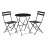 Bolero Perth Black Pavement Style Steel Table Round 600mm