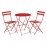 Bolero Perth Red Pavement Style Steel Table Round 600mm