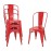 Bolero Bistro Steel Side Chair Red (4 Pack)