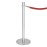 Bolero Flat Base Barrier Posts Brushed Stainless Steel (2 Pack)