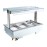 Cossiga Linear Series Drop-in Bain Marie 3x1/1GN w/Flat Top Sneeze Guard 1145mm
