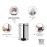 Brabantia NewIcon Pedal Bin Bucket Brilliant Steel 12Ltr
