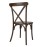 Bolero Manhattan Cross-Back Resin Chairs Dark Wood Effect (4 Pack)