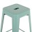 Bolero Bistro Metal High Stools Olive Green (4 Pack)